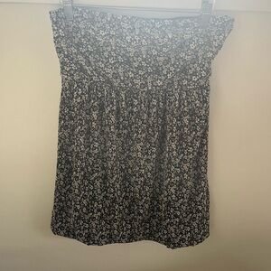 Black Floral Strapless Mini dress